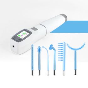 Touch Screen High Frequency Electric Therapy Stick 6-piece Set (option: Blue-US)