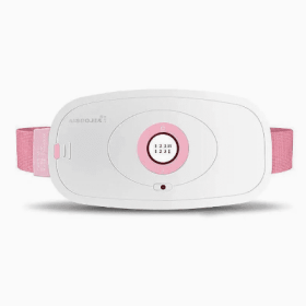 Girls Menstrual Period  Waist Warm Belt (option: White-Three shifts heating vibration-USB)