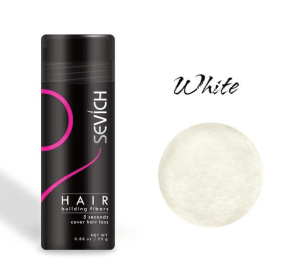Hair Building Fibers Keratin Thicker Anti Hair Loss Products Concealer Refill Thickening Fiber Hair Powders Growth (option: White-12g)