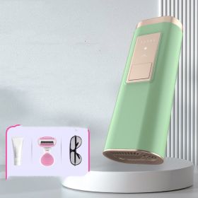 Ladies Portable IPL Laser Hair Removal Device (option: Ice crystal green-Freezing point-USB)