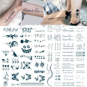 Tide Cool Herbal Juice Tattoo Stick Sexy Ins Wind Collarbone (option: Small Picture Set 60AB)