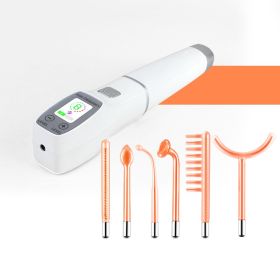 Touch Screen High Frequency Electric Therapy Stick 6-piece Set (option: Red-US)