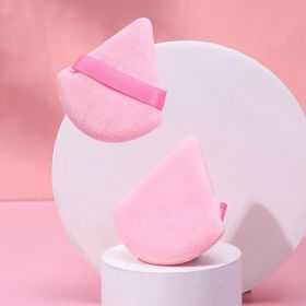 Puff Suede Dry Powder Puff Fan Loose Powder Puff Makeup Sponge (option: Opp6-Pink)