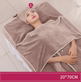 Towel Skin Management Pack Turban Absorbent Quick Dry Make Bed Queen Size (option: Hazelnut brown-Bandana 20x70cm)