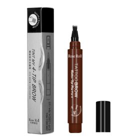 Four Fork Head Beard Pen Beard Drawing Pen (option: Redbrown)