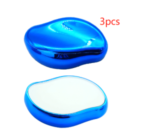 Crystal Physical Hair Eraser Painless Safe Epilator Easy Cleaning Reusable Body Beauty Depilation Tool (option: Metallic dark blue-3PCS)