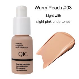 Concealer Liquid Foundation Brightens Moisturizes And Controls Oil Bronzer Stage Makeup BB Cream (option: Warm Peach-30ml)
