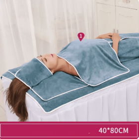 Towel Skin Management Pack Turban Absorbent Quick Dry Make Bed Queen Size (option: Blue brick-Chest towel 40x80cm)