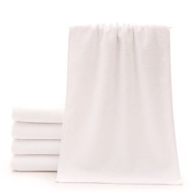 Cotton Thickened Absorbent White Towel (option: 16pieces Platinum Satin 40x80)