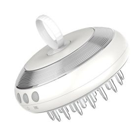 Multifunctional EMS Infrared Hair Generating Liquid Introducer Massage Comb (option: White silver-USB)