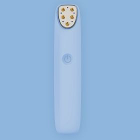 Eye Beautification Inductive Therapeutical Instrument Multi-Function RF Vibration Magic Wand Eye Beauty Massage Pen (option: Blue Amber)