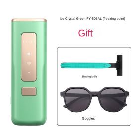 Laser Hair Remover Permanent Freezing Point Sapphire Home (option: Green-220V US)