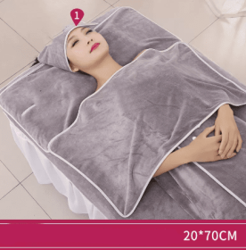 Towel Skin Management Pack Turban Absorbent Quick Dry Make Bed Queen Size (option: Misty rain ash-Bandana 20x70cm)