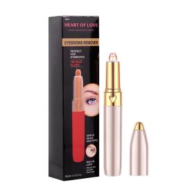 USB Charging Electric Eyebrow Razor (option: Champagne Gold)